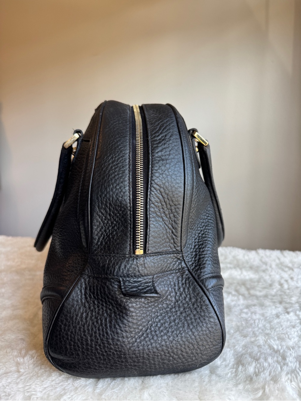 Gucci Black Leather Satchel with Green and Red Web Stripe and Gold GG - Picture 3 of 15